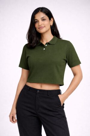 Crop Polo T-Shirt