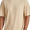 Beige Ribbed Oversized T-Shirt