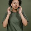 Olive Oversized Essential Tee