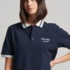 Navy Varsity Boxy Polo