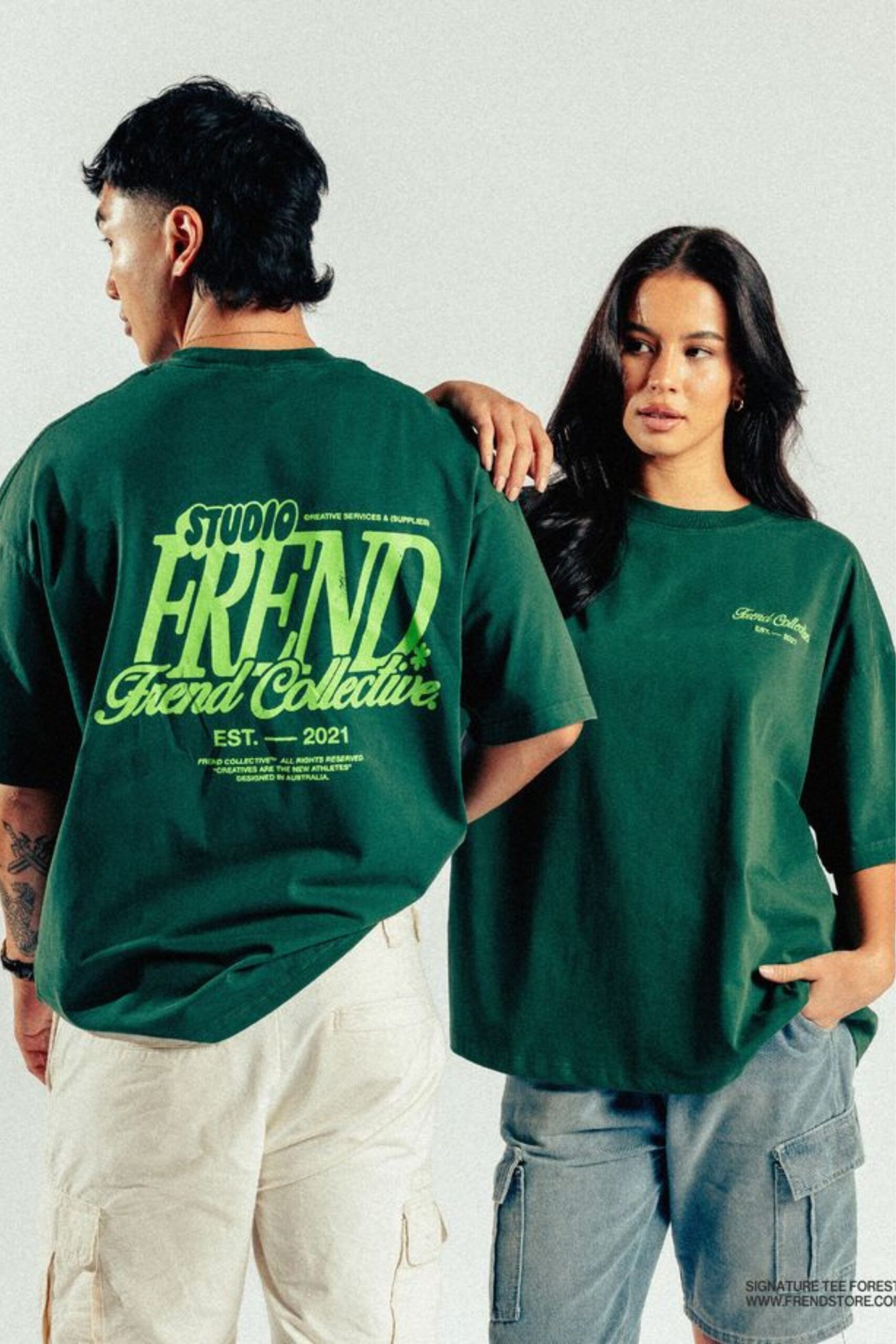 Studio Frend Heavyweight Oversized Tee – Forest Green