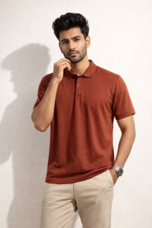 Classic Rust Polo T-Shirt