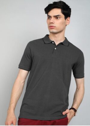 Classic Charcoal Grey Polo T-Shirt