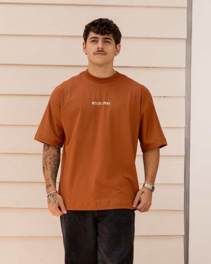Rust Brown Oversized T-Shirt