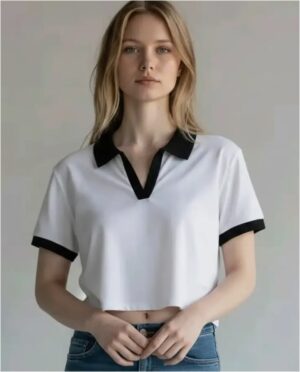 Monochrome Contrast Boxy Polo